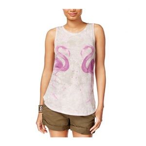 Lucky Brand Womens Flamingo Tank Top